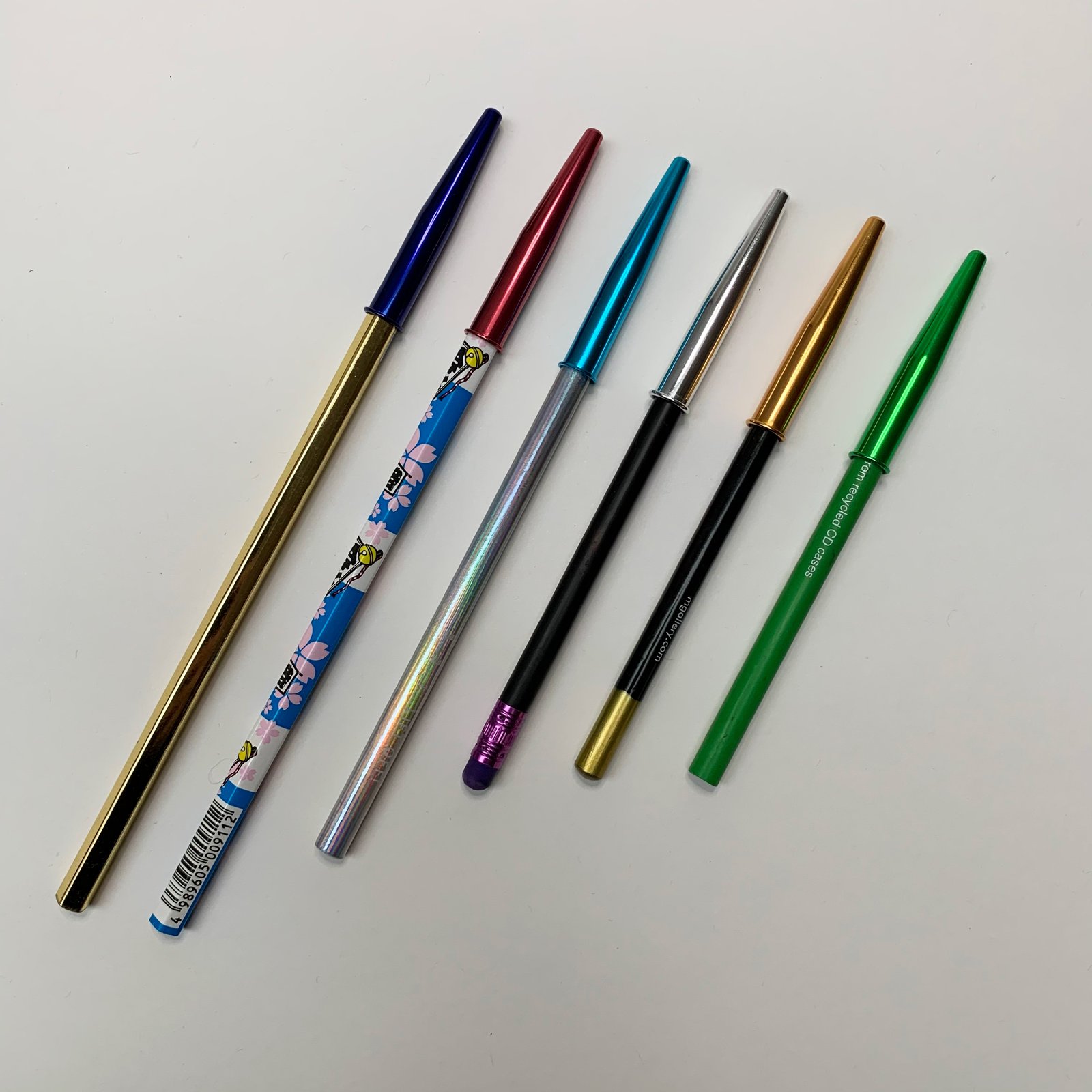Kutsuwa Japan STAD Metal Pencil Cap Multi Colors 6-Cap RB016 